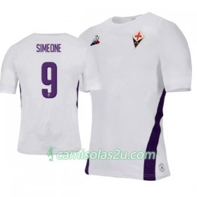 Camisolas de Futebol ACF Fiorentina Simeone 9 Equipamento Alternativa 2018/19 Manga Curta